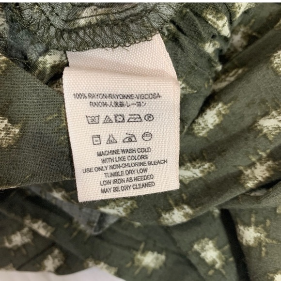 Free People Green Shelias Rayon Crossover Pant {G} sz small - Picture 6 of 7